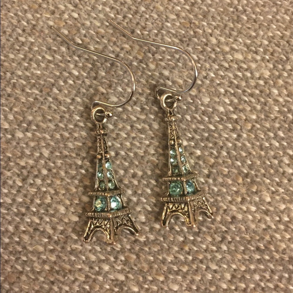 Eiffel Tower rhinestone earrings